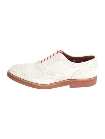 Pre-owned Allen Edmonds Suede Lasercut Accents Brogues In Red