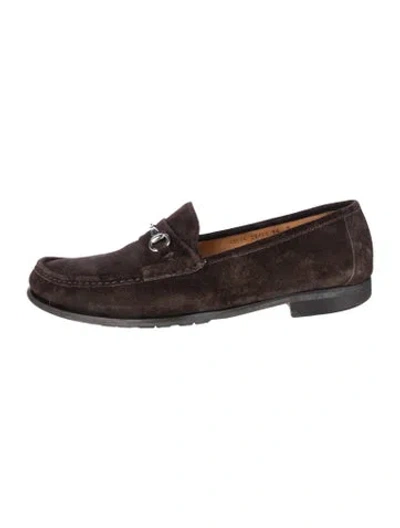 Pre-owned Allen Edmonds Suede Loafers In Brown