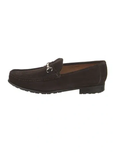 Pre-owned Allen Edmonds Suede Loafers In Brown