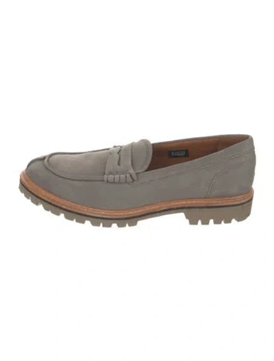 Pre-owned Allen Edmonds Suede Loafers In Grey