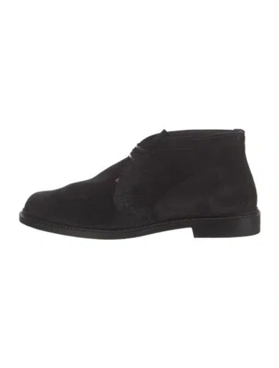Pre-owned Allen Edmonds Suede Oxfords In Black