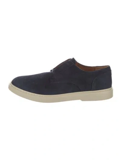Pre-owned Allen Edmonds Suede Oxfords In Blue
