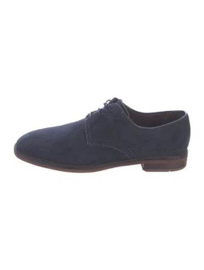 Pre-owned Allen Edmonds Suede Oxfords In Blue