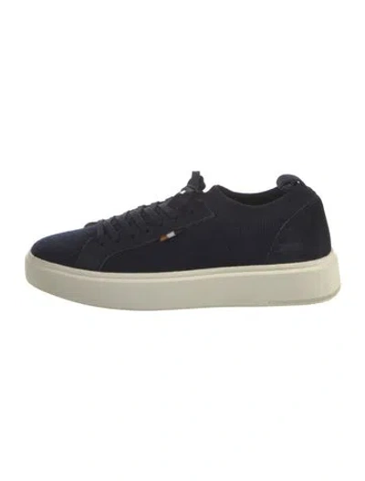 Pre-owned Allen Edmonds Suede Sneakers In Blue