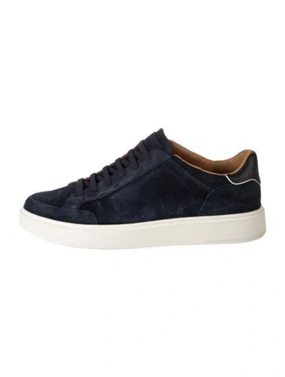 Pre-owned Allen Edmonds Suede Sneakers In Blue