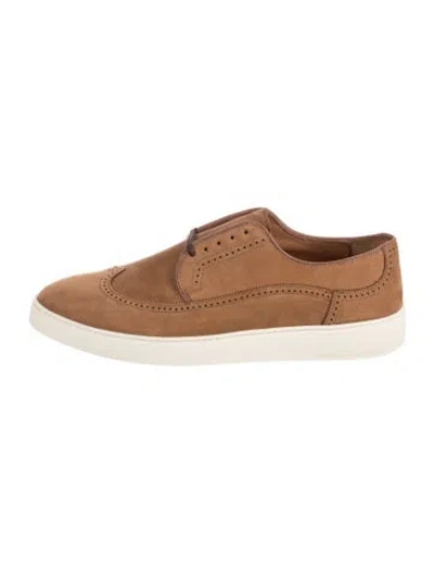 Pre-owned Allen Edmonds Suede Sneakers In Brown