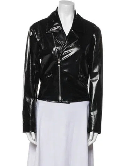 Pre-owned Allen Schwartz Biker Jacket W/ Tags In Black