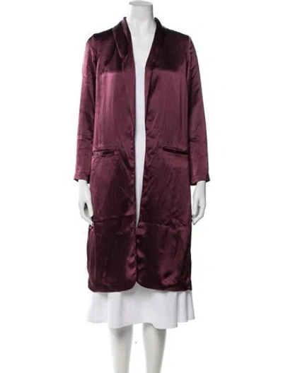 Pre-owned Allen Schwartz Coat In Burgundy