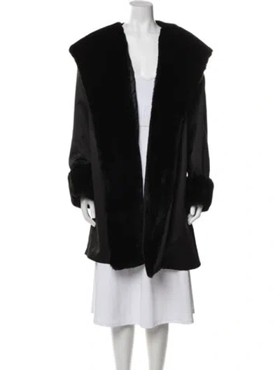 Pre-owned Allen Schwartz Wool Coat In Black