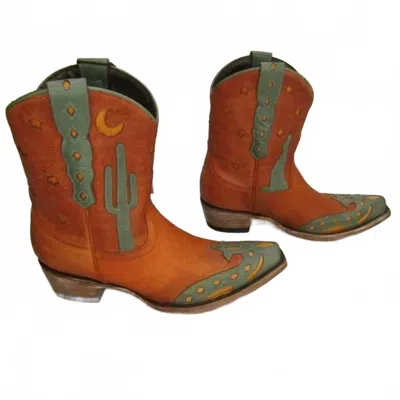 Allens Boots Women's Coyote Moon Cowboy Boots In Brown In Blue