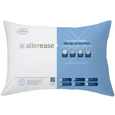 Allerease Hot Water Washable Medium Density Pillow In White