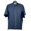 Alleson Athletic Men's Baseball Two Button Short Sleeve Jersey Shirt In Navy In Blue