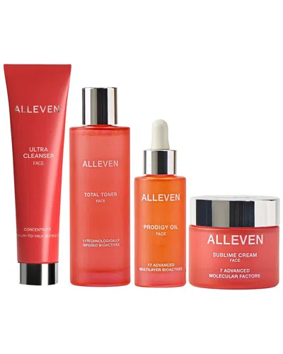 Alleven Unisex Radiant Renewal Skincare Set - Cleanser, Toner, Facial Oil, And Cream