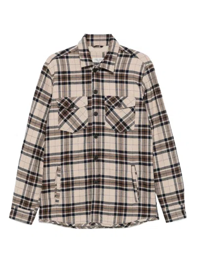 Alley Docks 963 Checked Shirt In Neutral