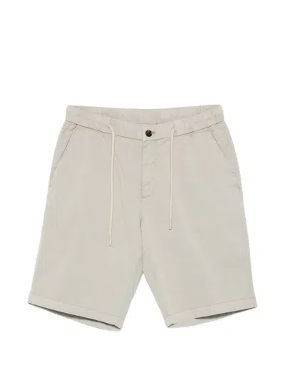 Alley Docks 963 Drawstring Twill Shorts In Gray