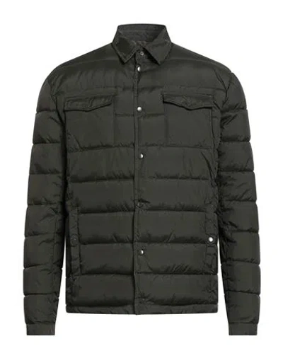 Alley Docks 963 Man Puffer Dark Green Size L Polyamide In Black