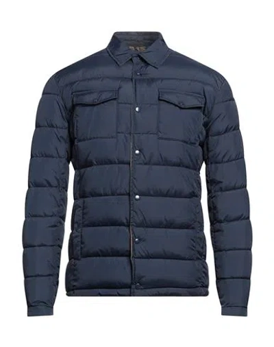 Alley Docks 963 Man Puffer Navy Size S Polyamide In Blue