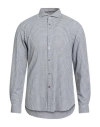 Alley Docks 963 Man Shirt Charcoal Size M Cotton In Gray