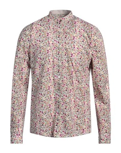 Alley Docks 963 Man Shirt Fuchsia Size Xxl Cotton In Pink