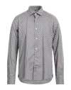 Alley Docks 963 Man Shirt Grey Size S Cotton, Elastane In Grey