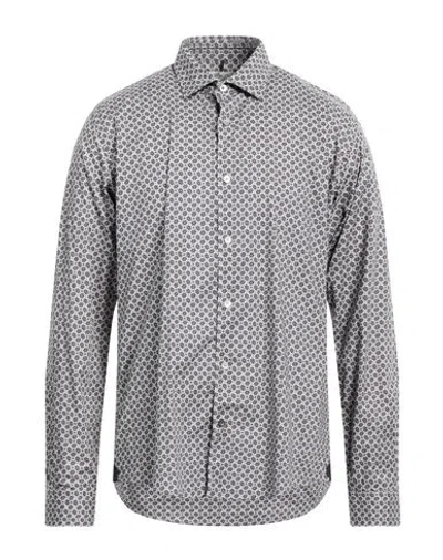 Alley Docks 963 Man Shirt Grey Size S Cotton, Elastane