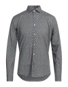 Alley Docks 963 Man Shirt Lead Size M Cotton, Elastane In Grey