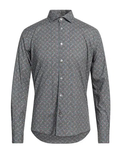 Alley Docks 963 Man Shirt Lead Size S Cotton, Elastane In Grey