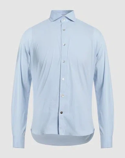 Alley Docks 963 Man Shirt Light Blue Size Xxl Cotton, Polyamide, Elastane