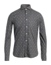 Alley Docks 963 Man Shirt Midnight Blue Size S Cotton, Elastane In Blue