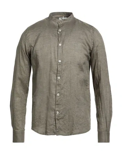 Alley Docks 963 Man Shirt Military Green Size S Linen