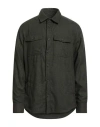Alley Docks 963 Man Shirt Military Green Size Xl Polyester, Wool In Green
