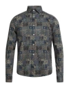Alley Docks 963 Man Shirt Navy Size Xl Cotton, Elastane