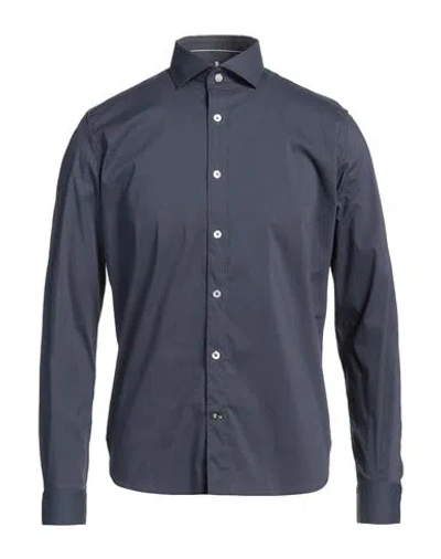 Alley Docks 963 Man Shirt Navy Size Xl Cotton, Nylon, Elastane