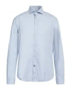 Alley Docks 963 Man Shirt Sky Blue Size M Cotton, Nylon, Elastane