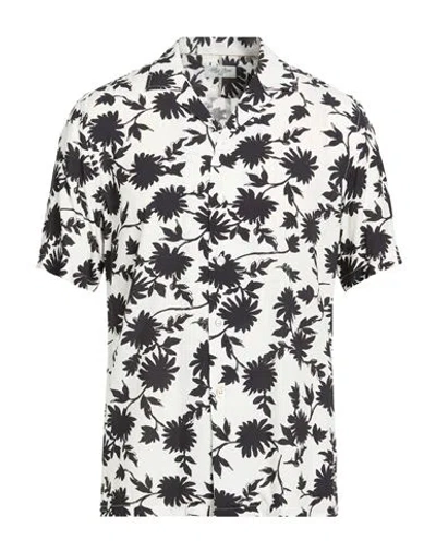 Alley Docks 963 Man Shirt White Size Xl Viscose In Multi