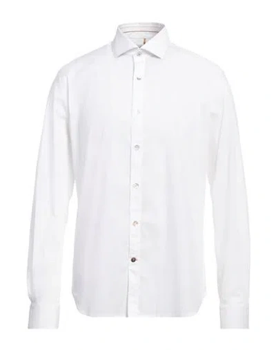 Alley Docks 963 Man Shirt White Size Xl Cotton, Polyamide, Elastane