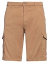 Alley Docks 963 Man Shorts & Bermuda Shorts Camel Size 38 Cotton, Elastane In Beige