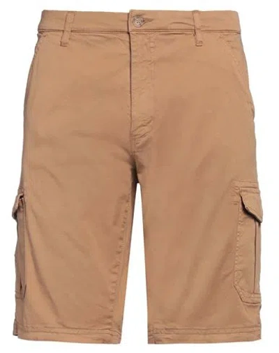 Alley Docks 963 Man Shorts & Bermuda Shorts Camel Size 38 Cotton, Elastane In Beige