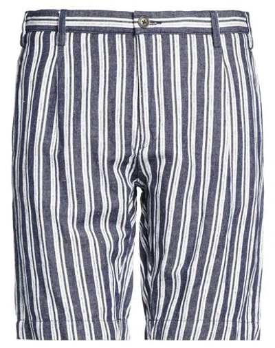 Alley Docks 963 Man Shorts & Bermuda Shorts Midnight Blue Size 36 Linen, Cotton