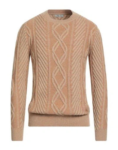 Alley Docks 963 Man Sweater Camel Size M Wool, Polyamide