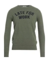 Alley Docks 963 Man Sweater Military Green Size Xl Wool, Polyamide