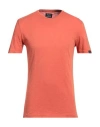 Alley Docks 963 Man T-shirt Rust Size S Cotton In Red