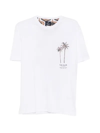 Alley Docks 963 Palmeres Printed T-shirt In White