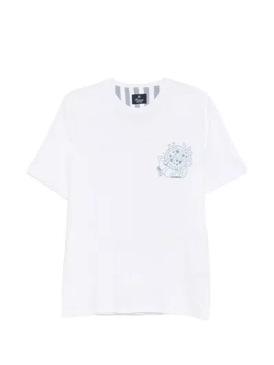 Alley Docks 963 Pizza Esquena Graphic-print T-shirt In White