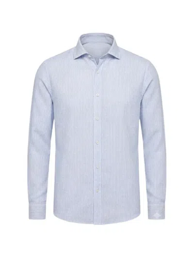Alley Docks 963 Striped Long-sleeve Shirt In Multi