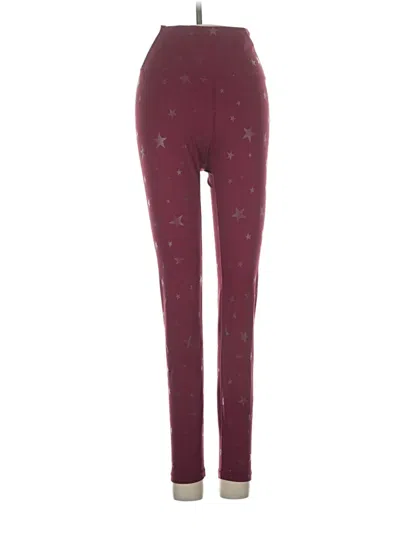 Pre-owned Allfenix Leggings In Burgundy