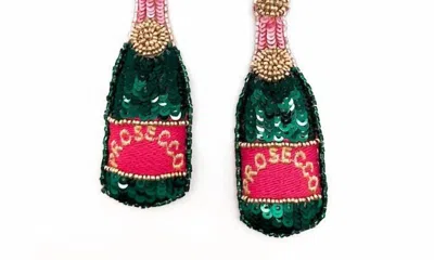 Allie Beads Prosecco Earrings In Green