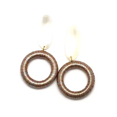 Allie Beads Rosa Earrings In Gold