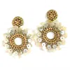 Allie Beads Women's Erica Earrings In Gold/white