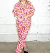 Allie Falcon Lover's Pajama Set In Pink